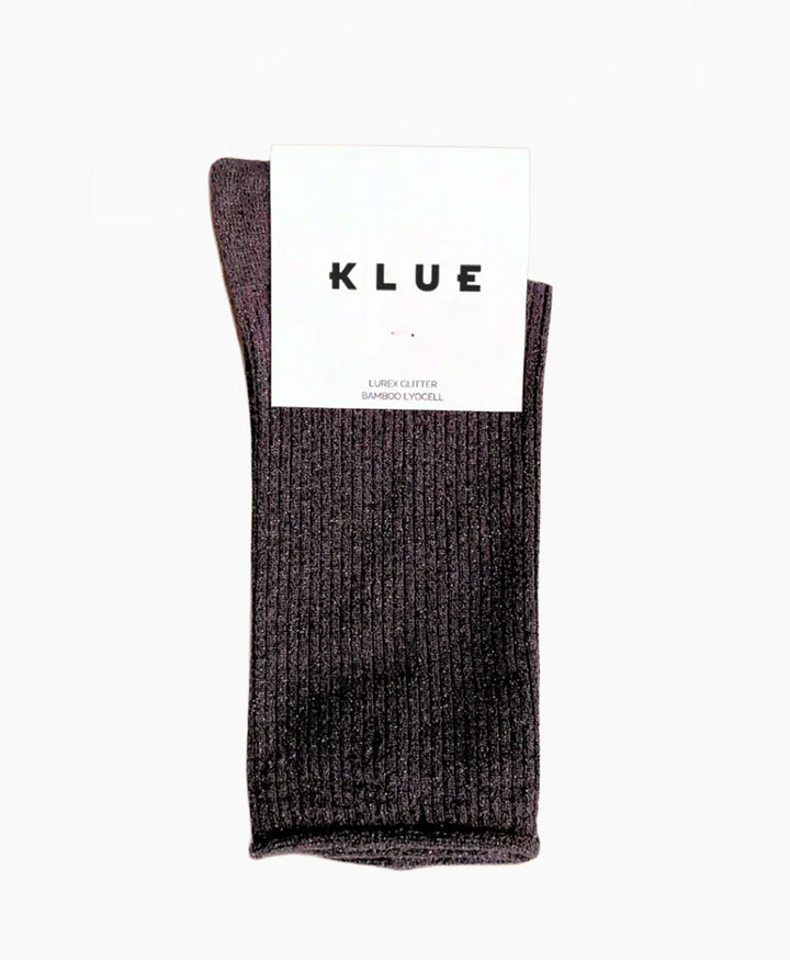 Glitzer Socken Lyocell - Dunkelbraun