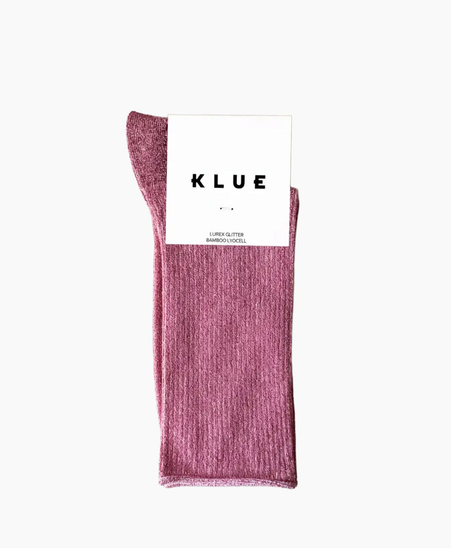Glitzer Socken Lyocell - Beerenrot