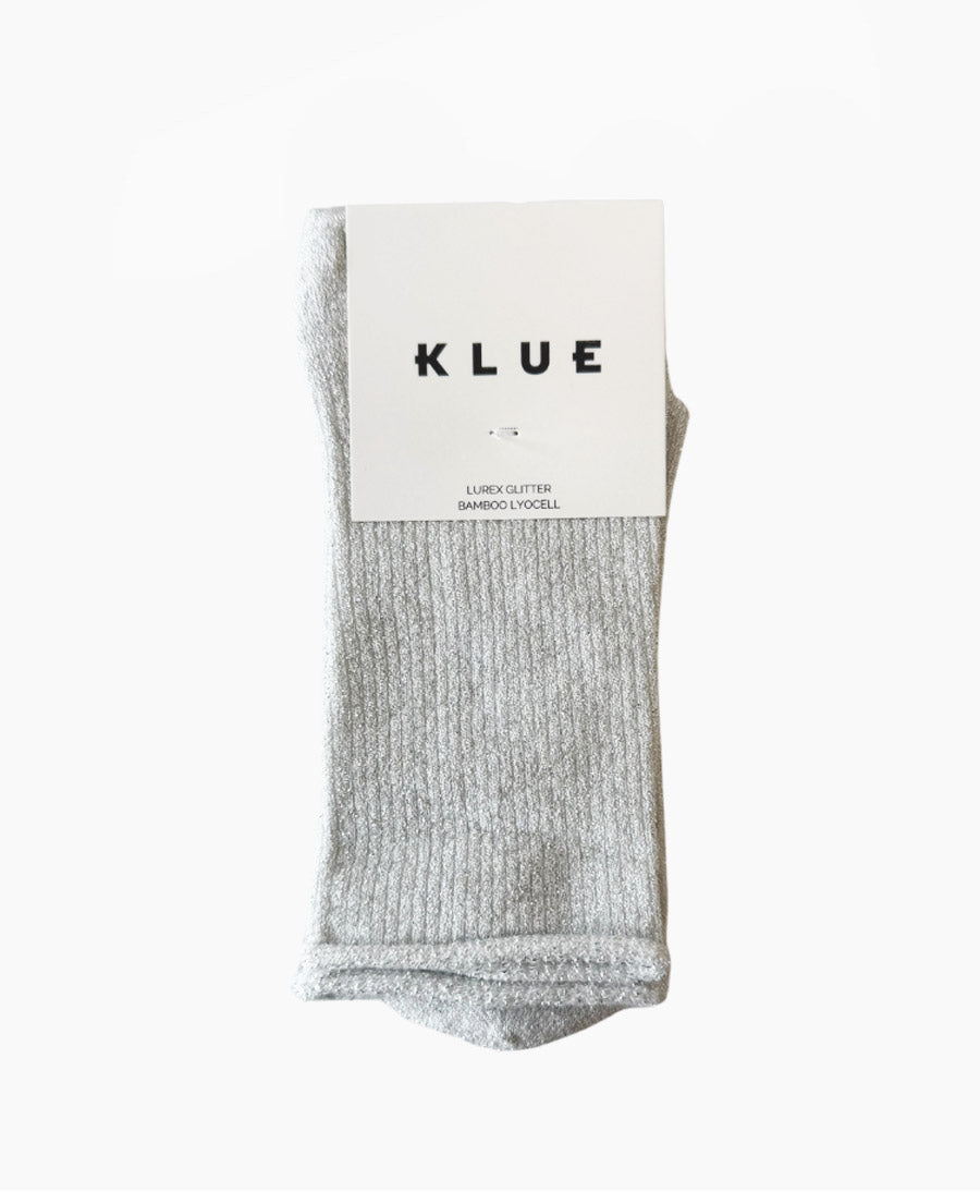Glitzer Socken Lyocell - Weiss