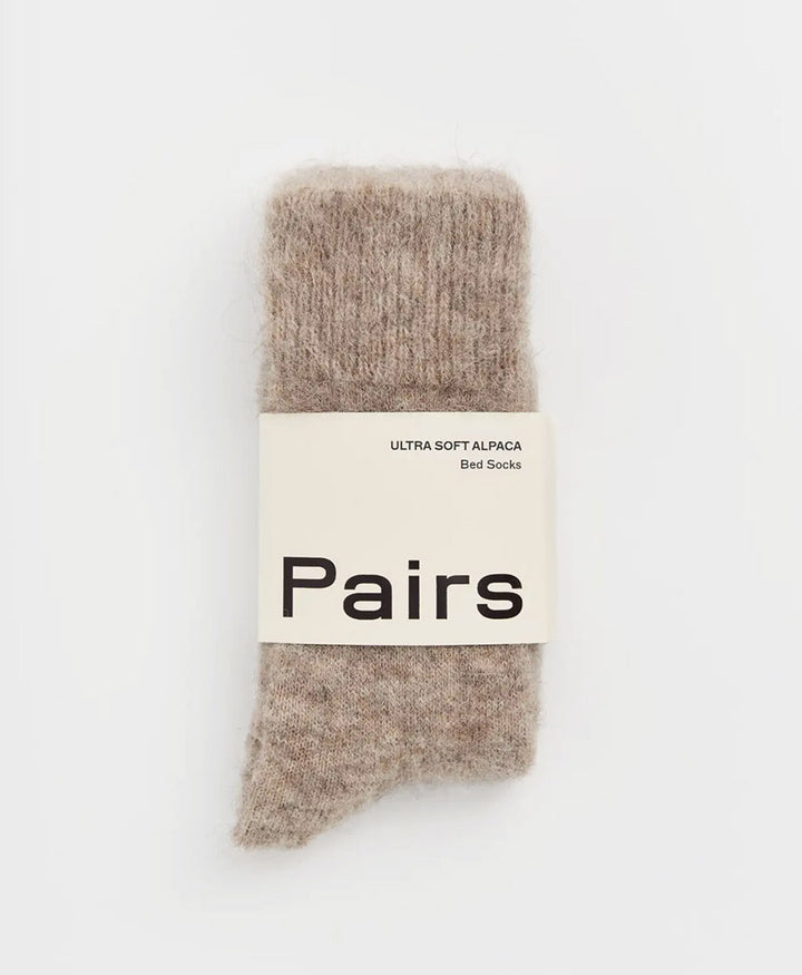 Weiche Alpaka Socken - Plain - Greige