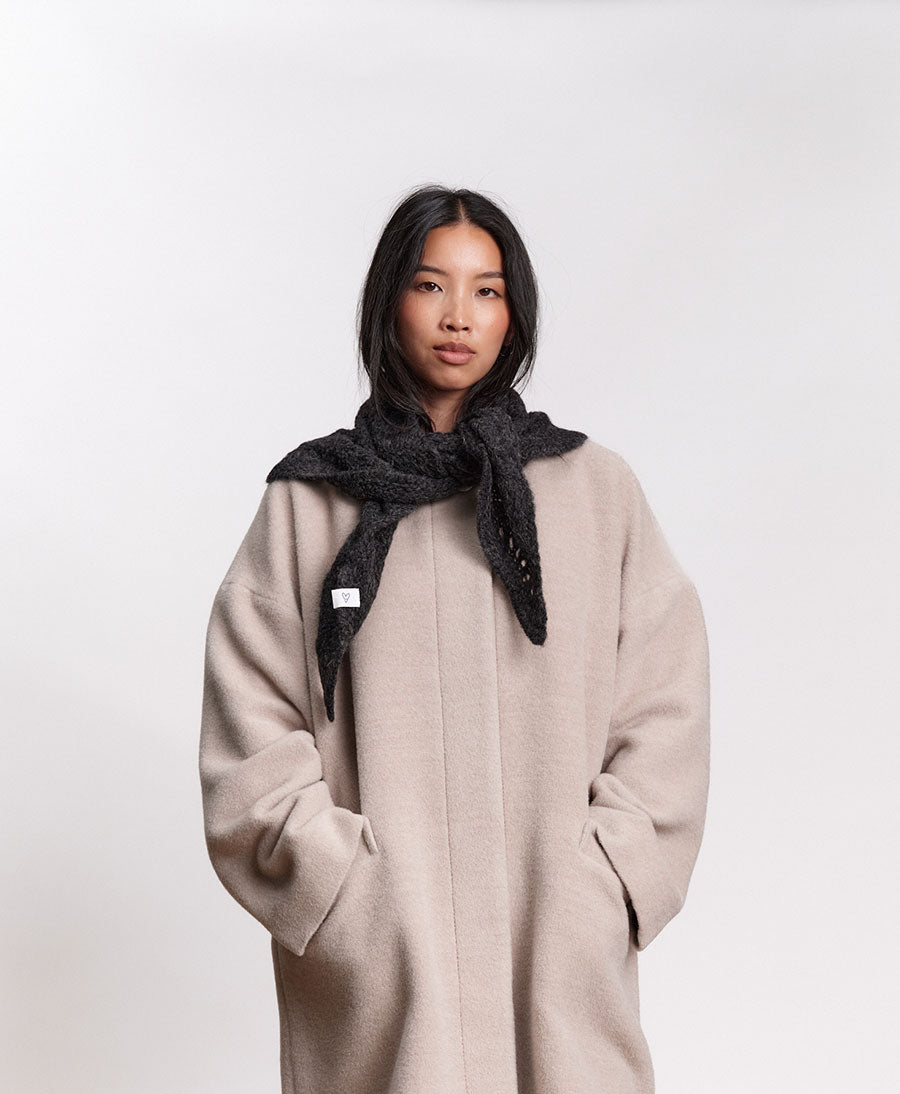 Strickschal GUADALUPE Throw - Anthrazit