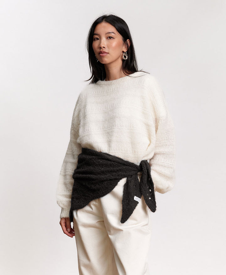 Strickschal GUADALUPE Throw - Anthrazit