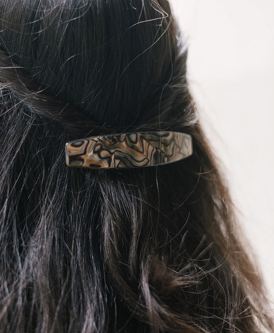 Haarclip MARIE aus Acetat - Onyx