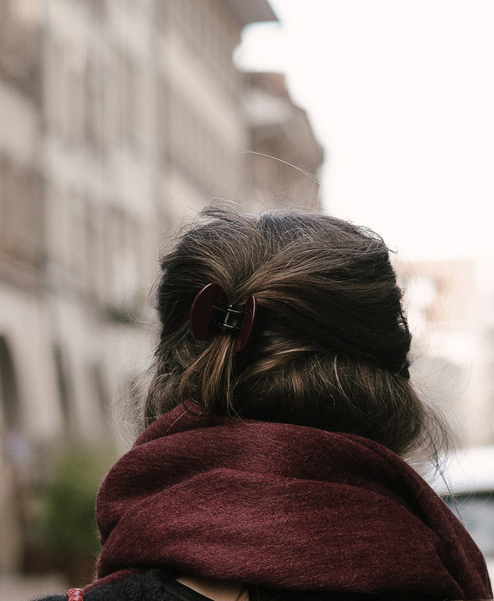 Haarklammer CARMEN (M) aus Acetat - Bordeaux