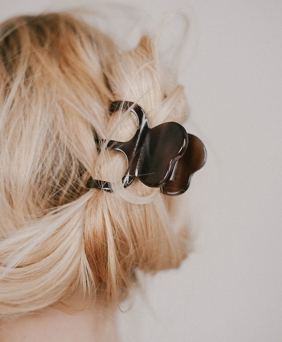 Haarklammer CAMIE aus Acetat - Mocca - Clomes - clomes
