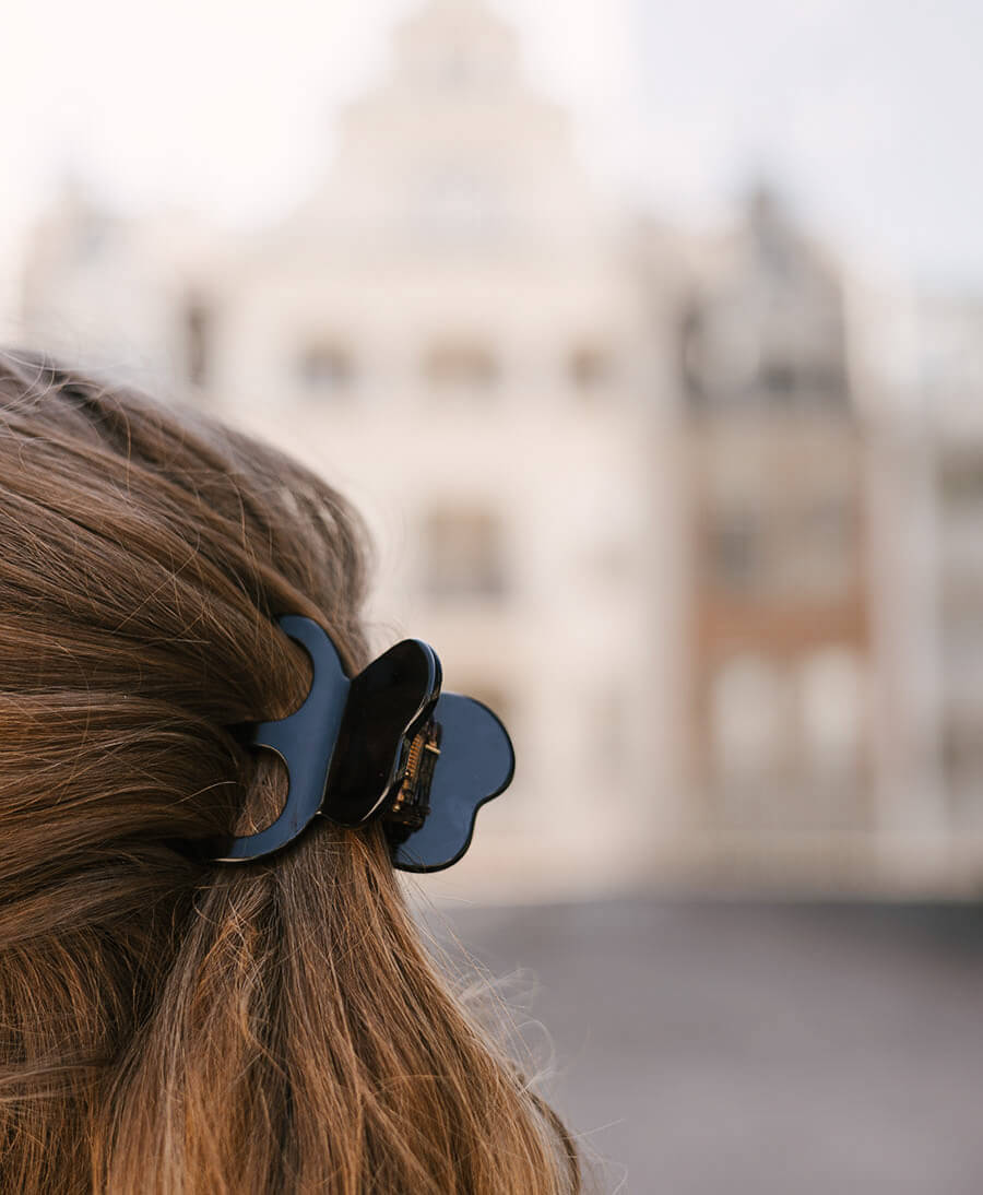 Haarklammer CAMIE aus Acetat - Schwarz - Clomes - clomes