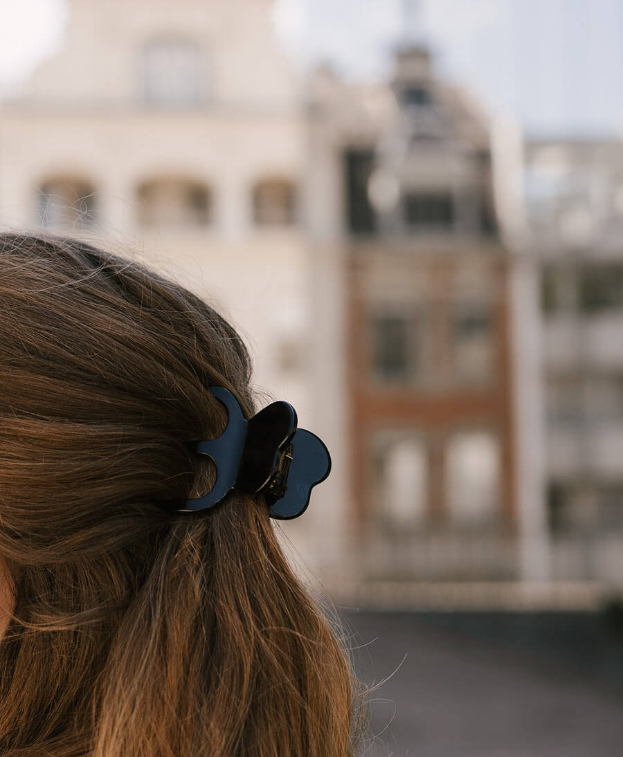 Haarklammer CAMIE aus Acetat - Schwarz - Clomes - clomes