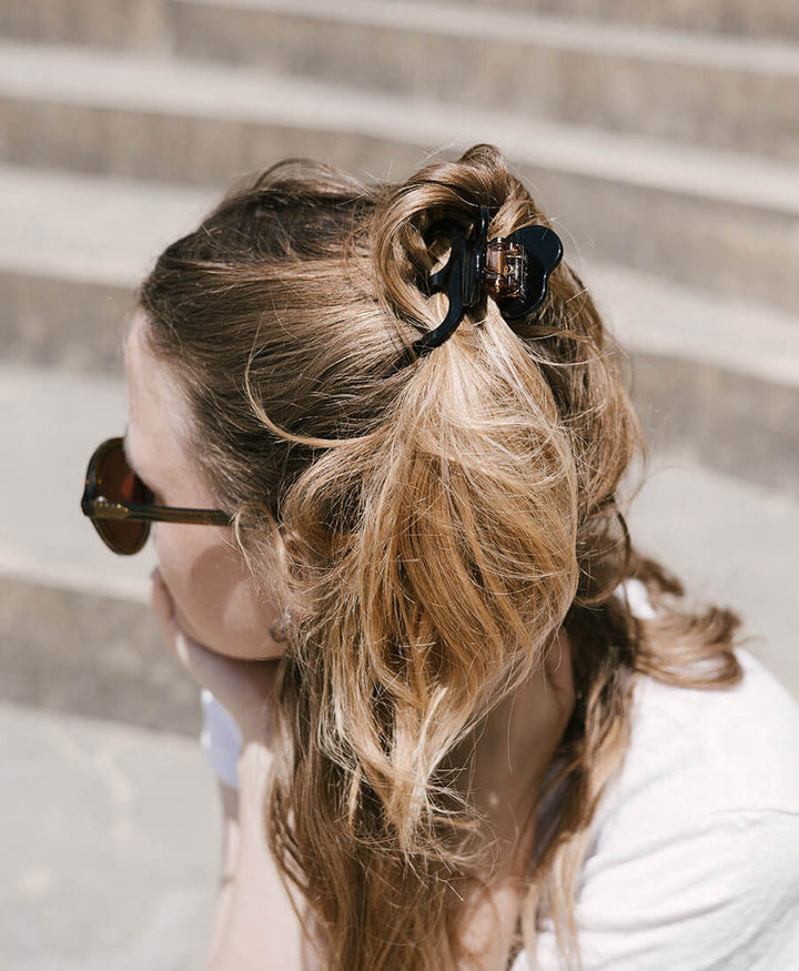 Haarklammer CAMIE aus Acetat - Schwarz - Clomes - clomes