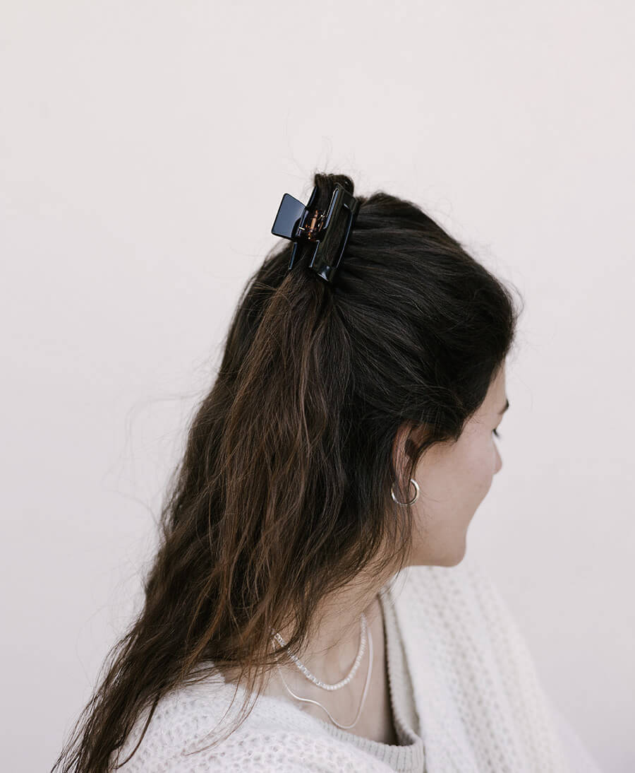 Haarklammer FRIDA aus Acetat - schwarz - Clomes - clomes