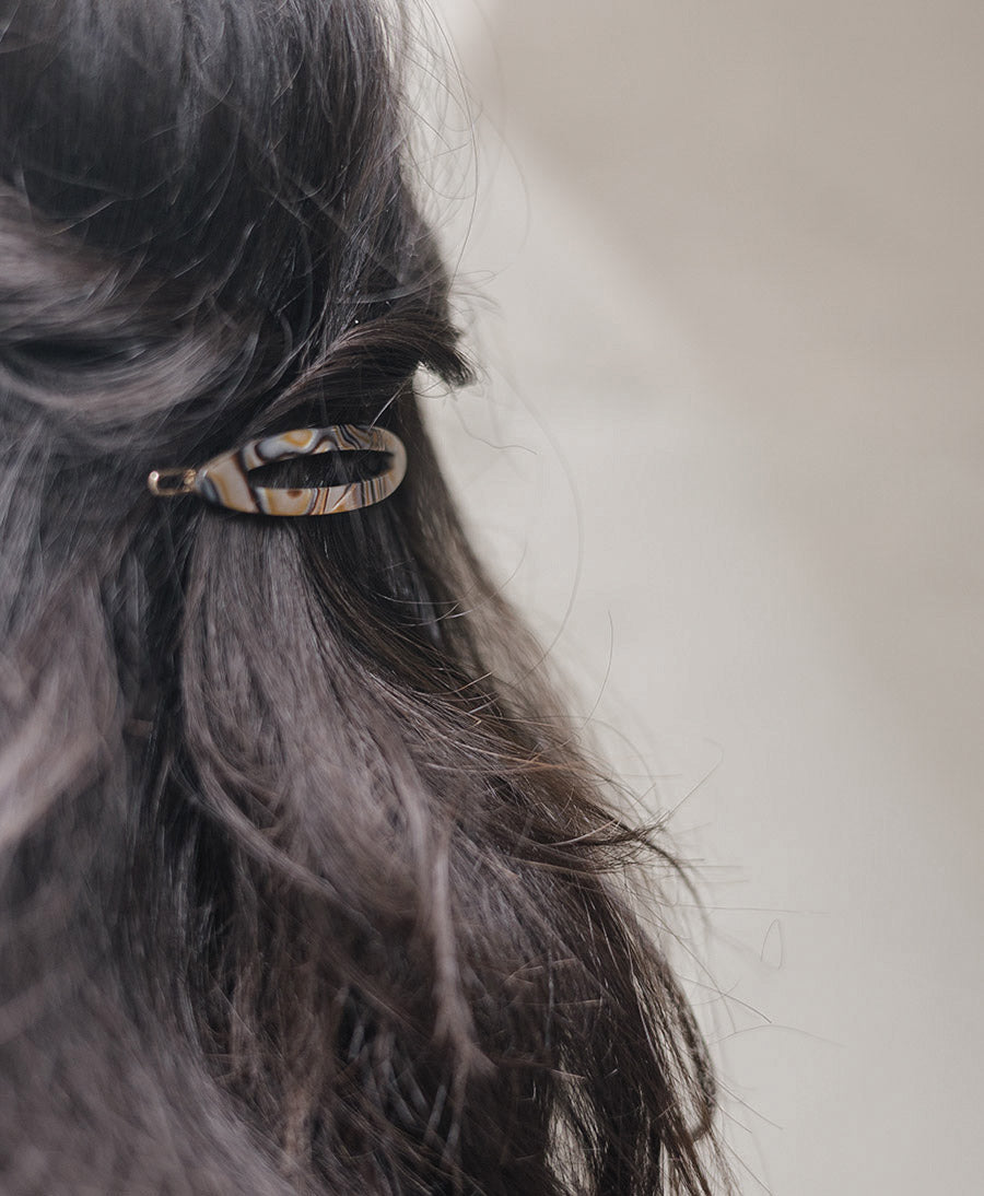 Haarclip FELICITA aus Acetat - Onyx