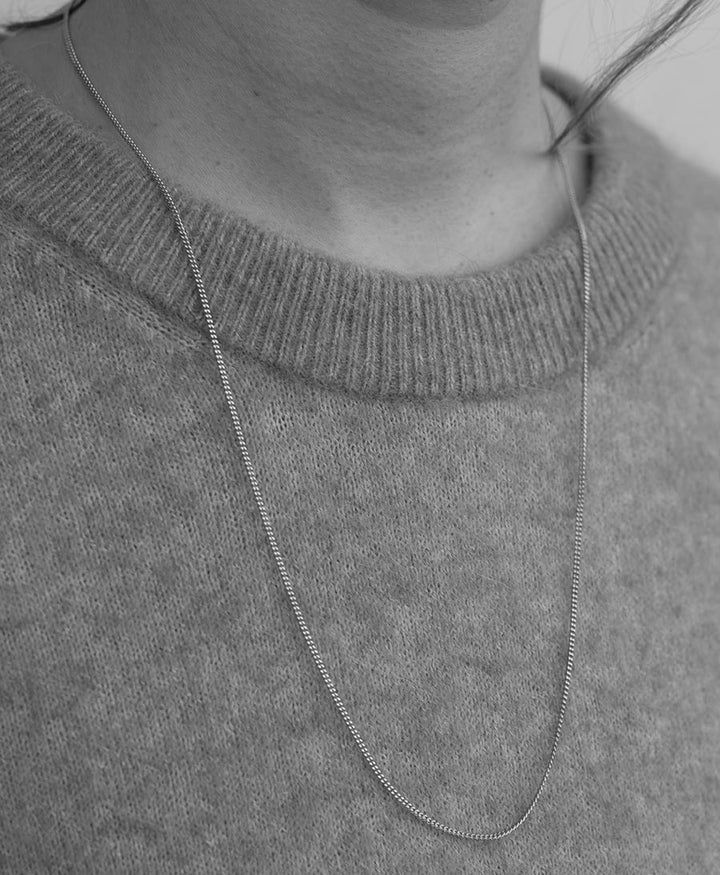 Halskette Curb 60cm - Sterling Silber - Clomes - clomes