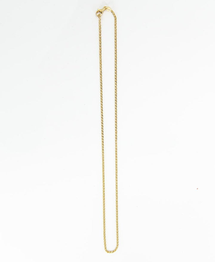 Halskette flache Ankerkette 45cm - Vermeil - Clomes - clomes