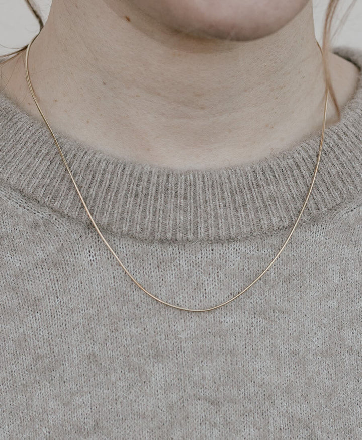 Halskette runde Schlangenkette 45cm - Vermeil - Clomes - clomes