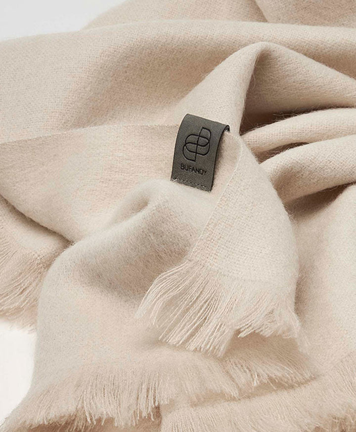 Halstuch Alpaka Schal - Solid Butter Cream - Bufandy - clomes
