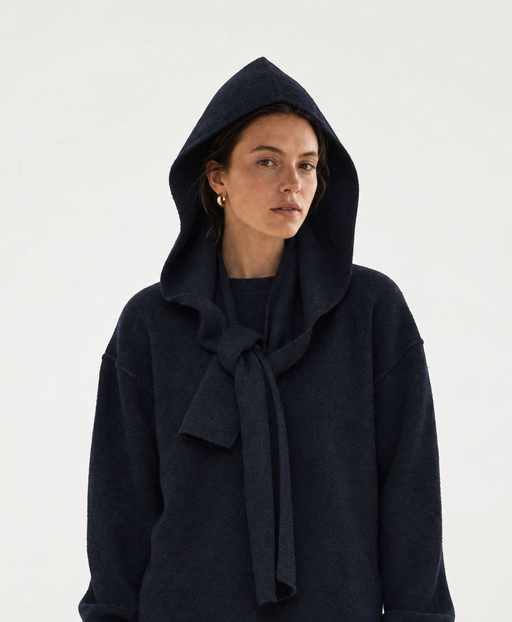 Schal mit Kapuze "Hooded Scarf" - Blauschwarz