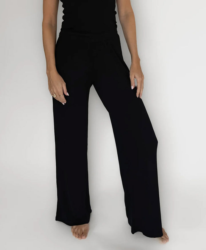 Stoffhose RIB PANTS - Schwarz