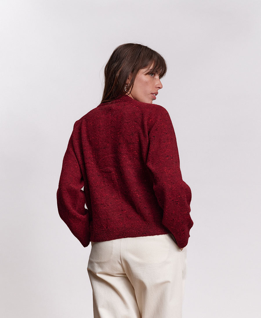 Strickjacke Cardigan ANDES - Vino Tinto