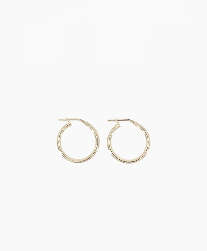 Klassische kleine Creolen VIDA 19mm mit Klappverschluss - Sterling Silber - Clomes - clomes