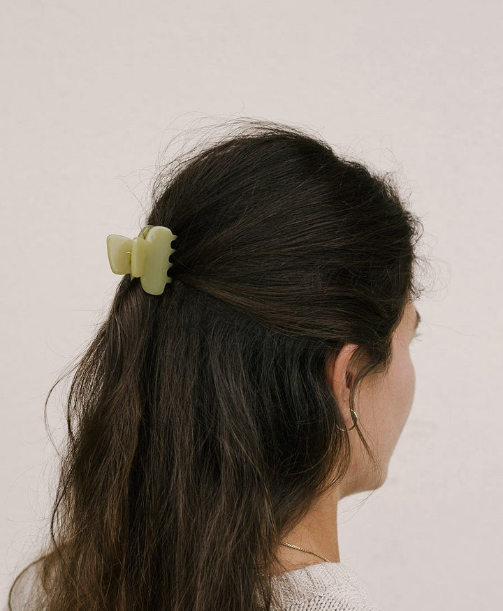 Kleine Haarklammer AGNÈS SMALL aus Acetat - Kiwi - Clomes - clomes