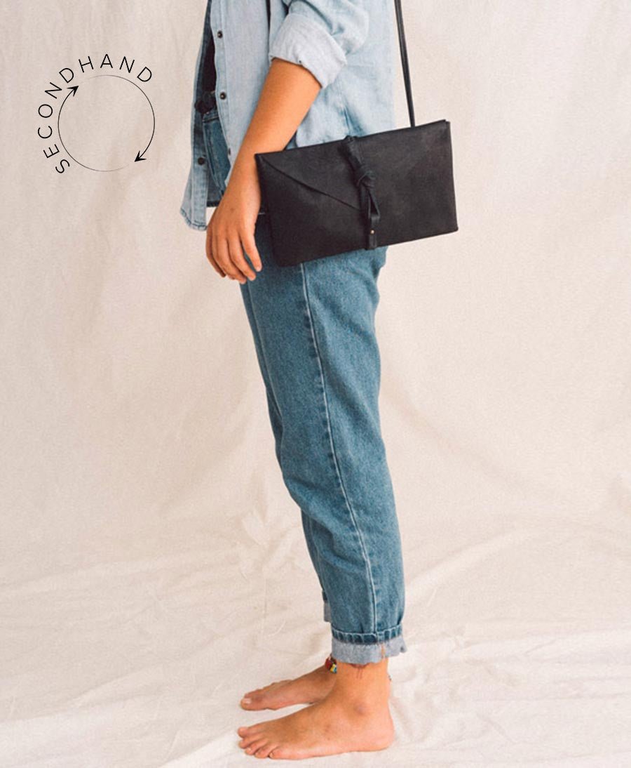 Kleine Tasche "Volar" aus schwarzem Leder von Tigre de Salon - Secondhand - Tigre de Salon - clomes