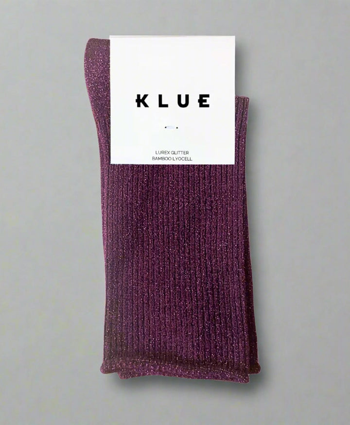 Glitzer Socken Lyocell - Burgunderrot