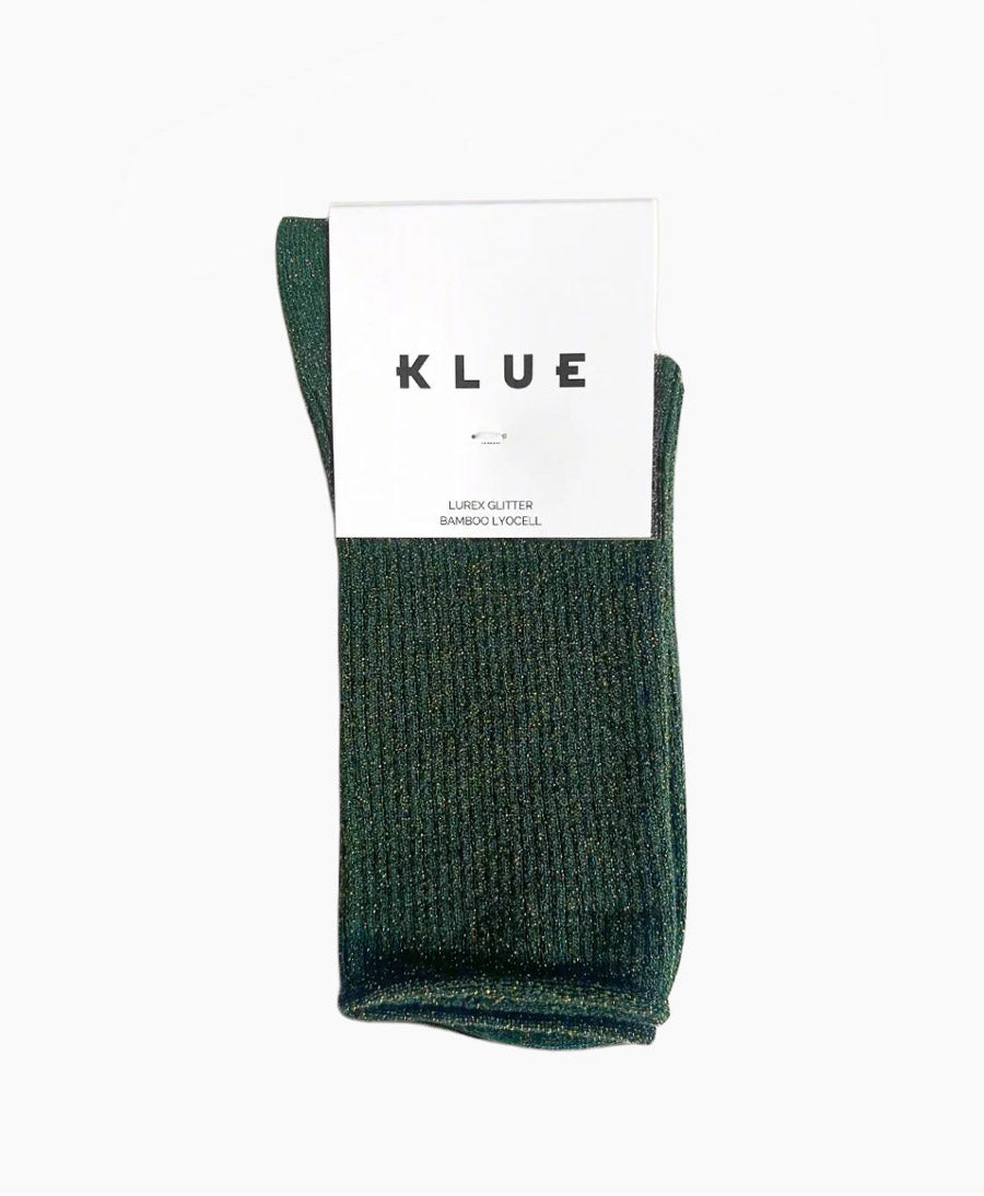 Glitzer Socken Lyocell - Dunkelgrün