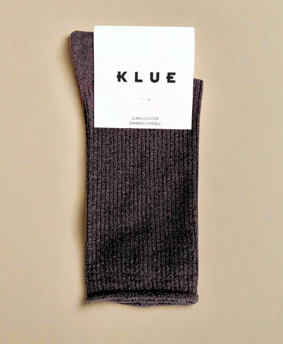 Glitzer Socken Lyocell - Dunkelbraun