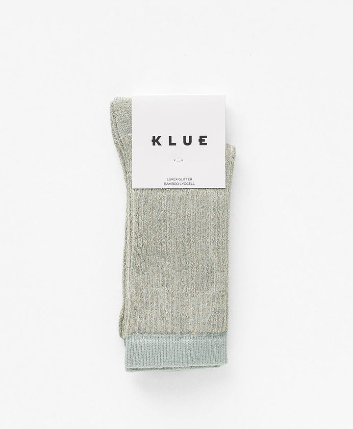 Glitzer Socken Lyocell - Nebel / Streifen