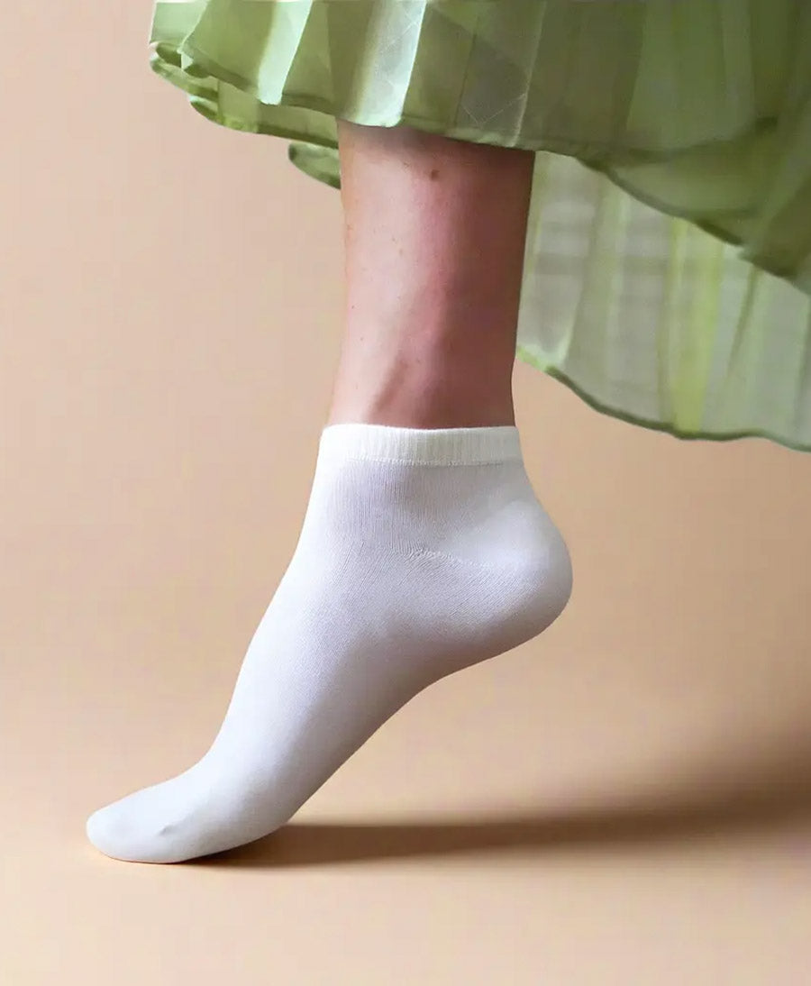 Knöchelsocken Lyocell - Weiss