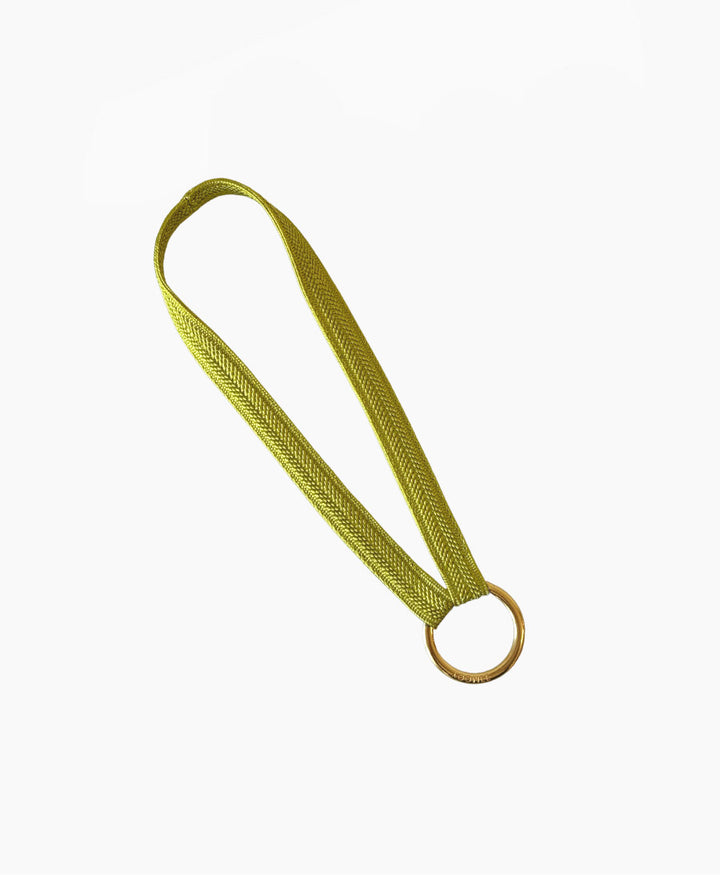 Kurzes Schlüsselband mit Messing Schlüsselring - Lime