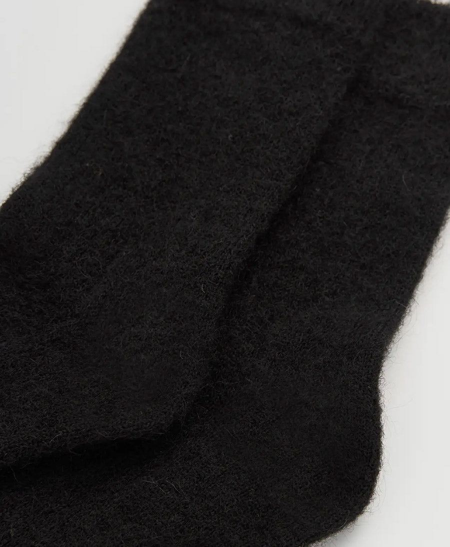 Weiche Alpaka Socken - Schwarz