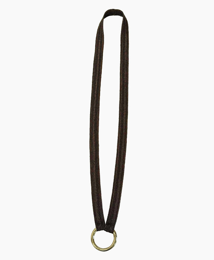 Schlüsselband vergoldeter Karabiner - Mocca