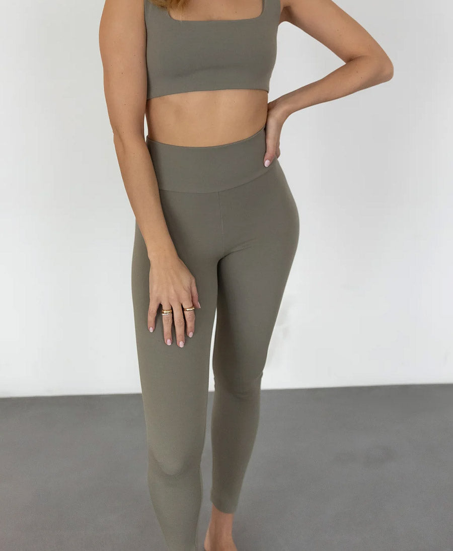 Leggings MOLY aus Lyocell Tencel - Olivgrün
