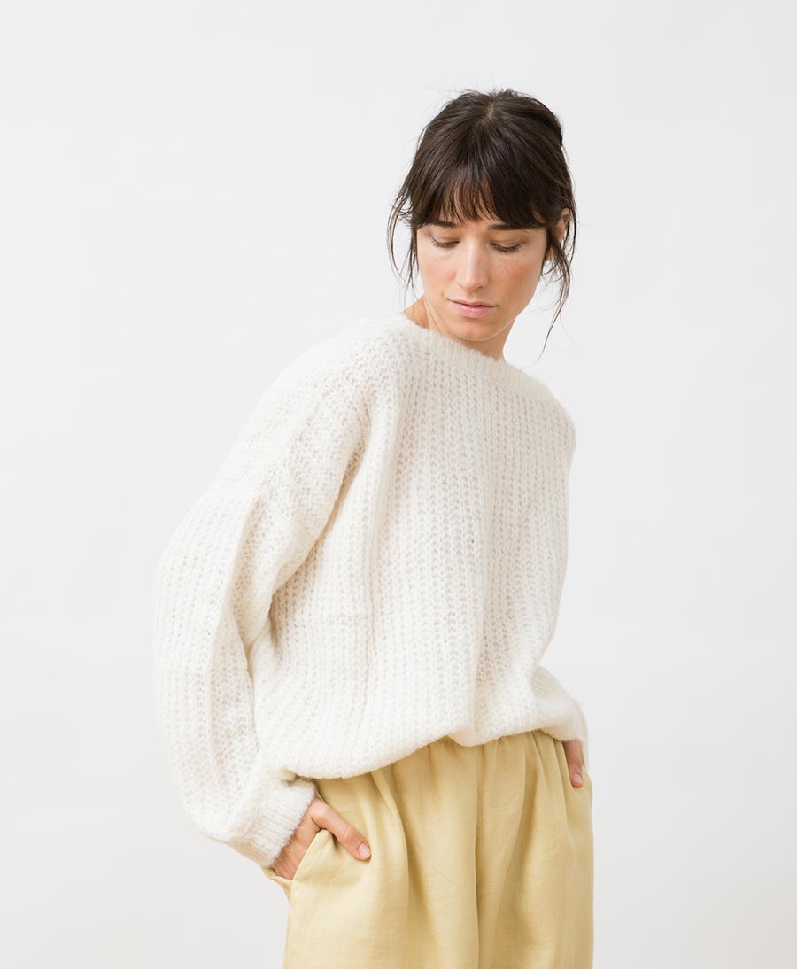 Leichter Strick - Wickelcardigan VEGA - Ivory - JUNGLE FOLK - clomes
