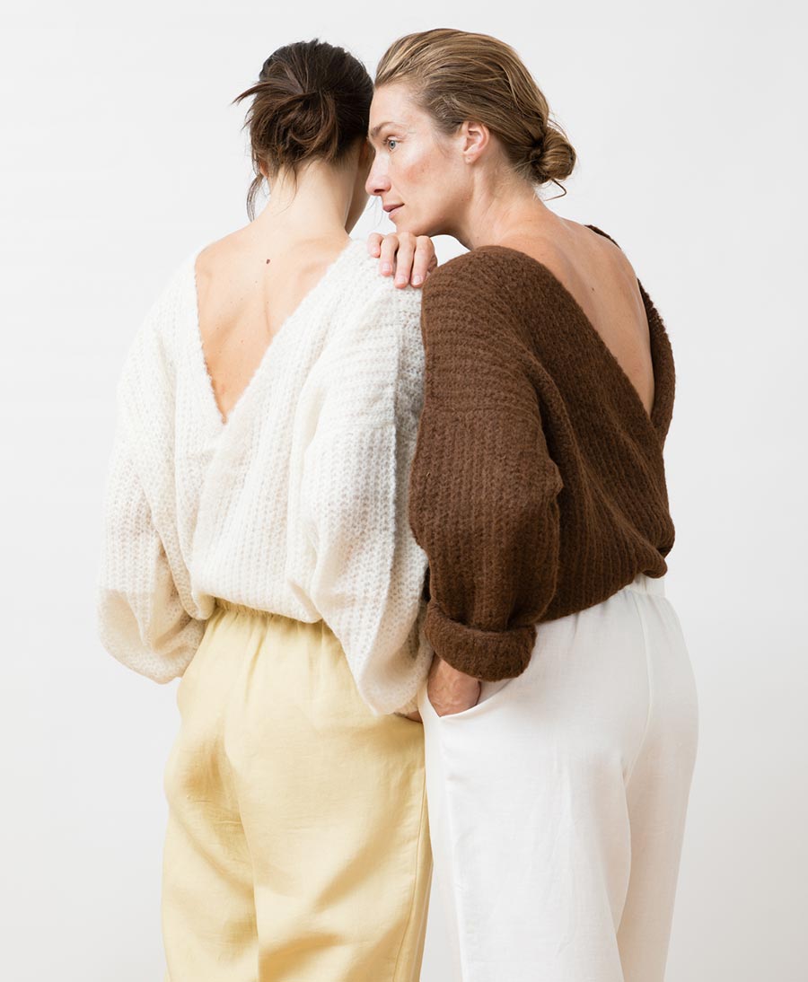 Leichter Strick - Wickelcardigan VEGA - Ivory - JUNGLE FOLK - clomes