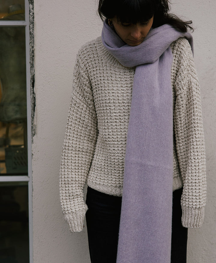 Halstuch Alpaka Schal - Solid Lavender Frost
