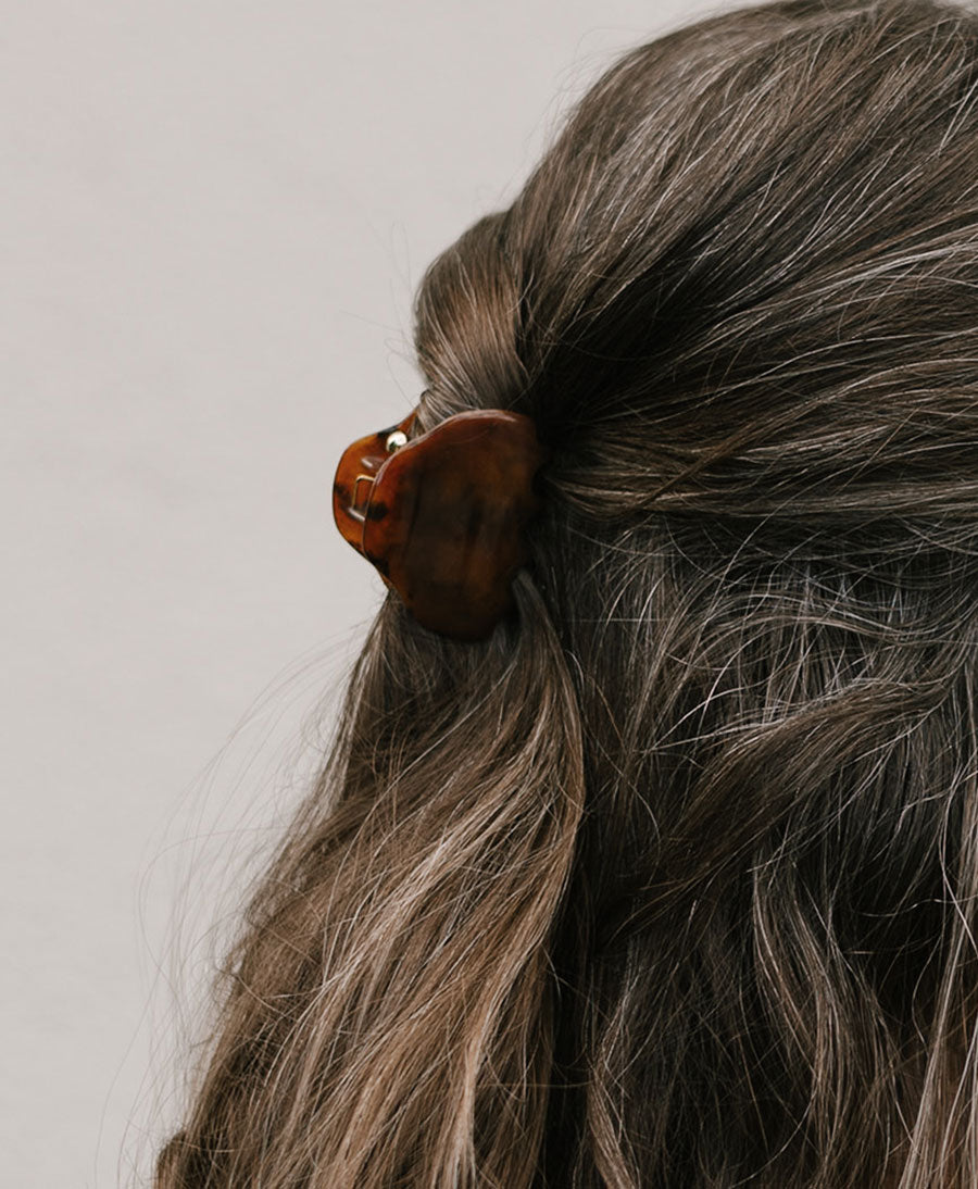 Haarklammer LIV Petite - Mahagoni Tortoise