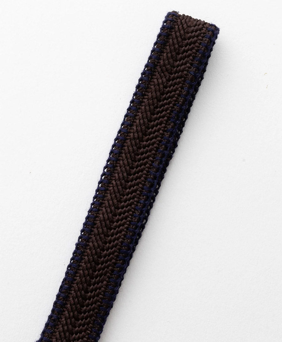 Kurzes Schlüsselband Loop mit Messing Schlüsselring - Mocca