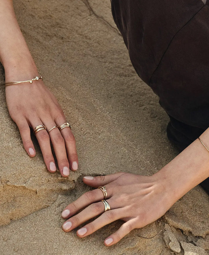 Fingerring vergoldet - Ondée