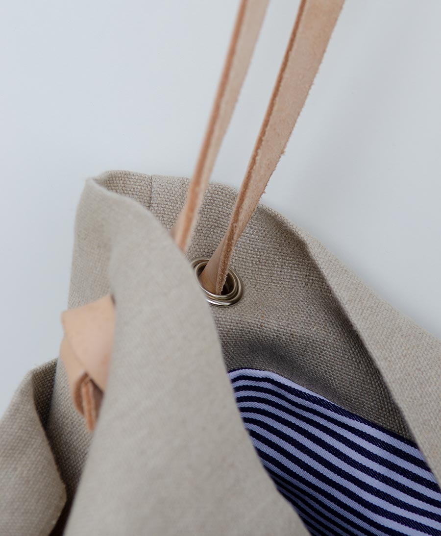 NOEUD Bag aus Leinenstoff - Secondhand - Marin et Marine - clomes