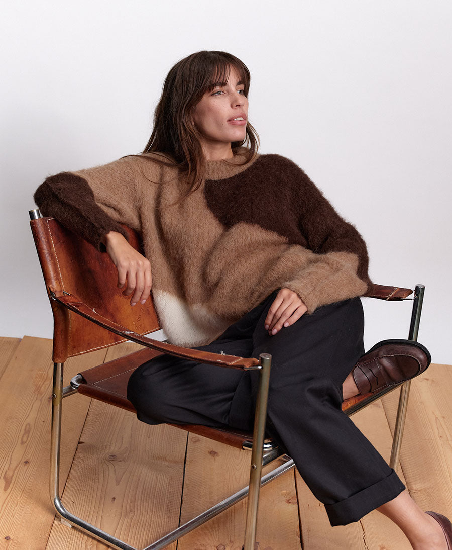 Strickpullover Nube Sweater - Braun