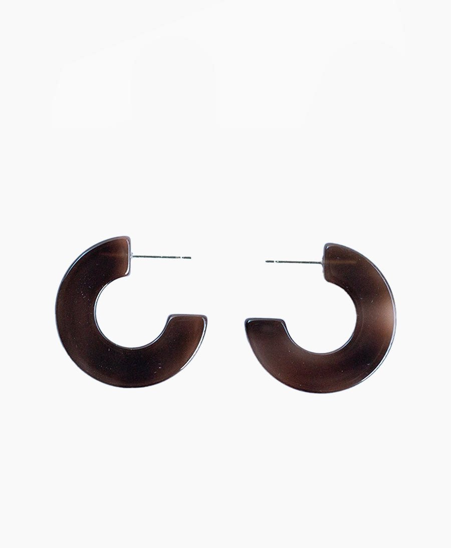 Ohrringe / Creolen CAJA aus Acetat - Mocca - Clomes - clomes