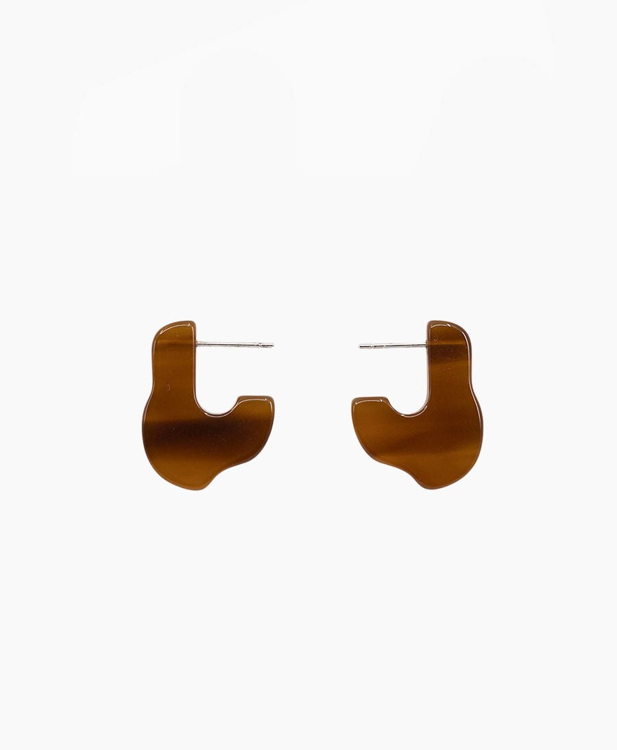 Ohrringe EDITA aus Acetat - Caramel - Clomes - clomes