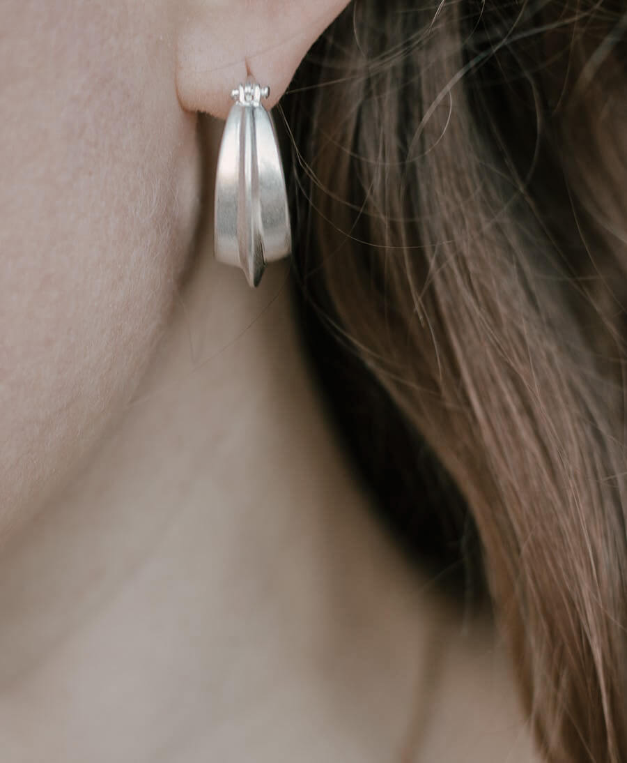Ohrringe VENIA mit Klappverschluss - Sterling Silber - Clomes - clomes
