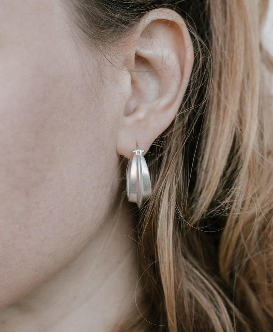 Ohrringe VENIA mit Klappverschluss - Sterling Silber - Clomes - clomes