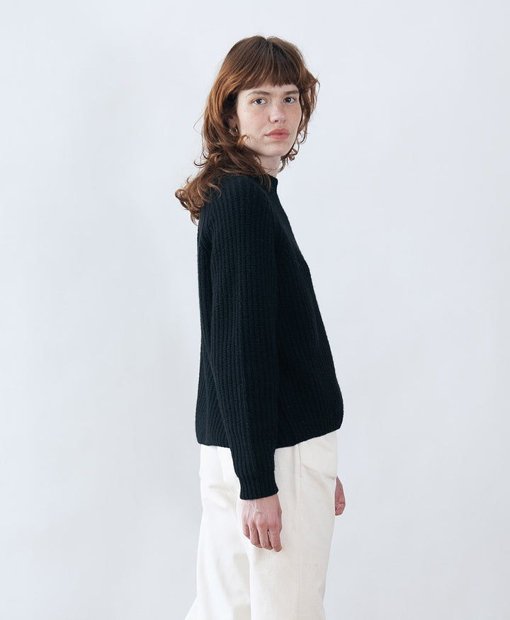 Strickpullover Oriana Sweater - Rezyklierter Kaschmir - Schwarz