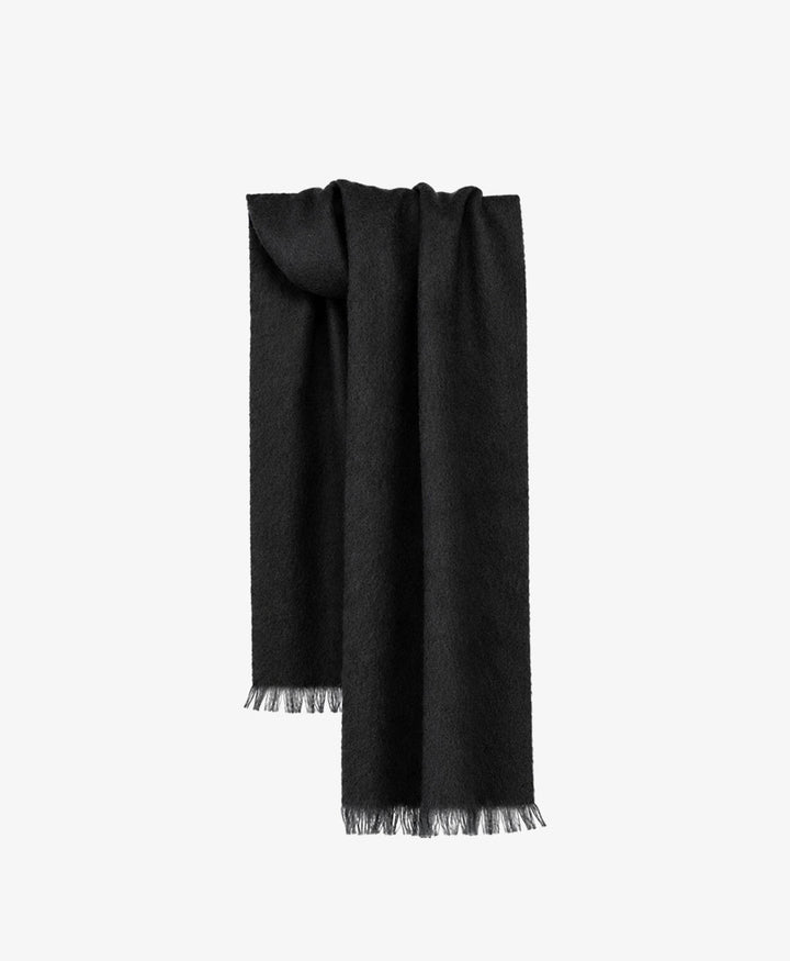 Halstuch Alpaka Schal Petit - Solid Schwarz
