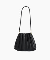 Schultertasche Plissierte Carrie Melie Bianco in Schwarz