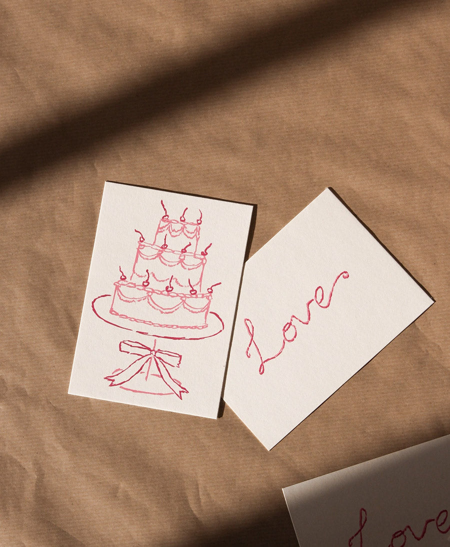 Postkarte "Love" Pink