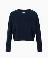 Strickpullover Baumwolle Claudia Näz in Navy